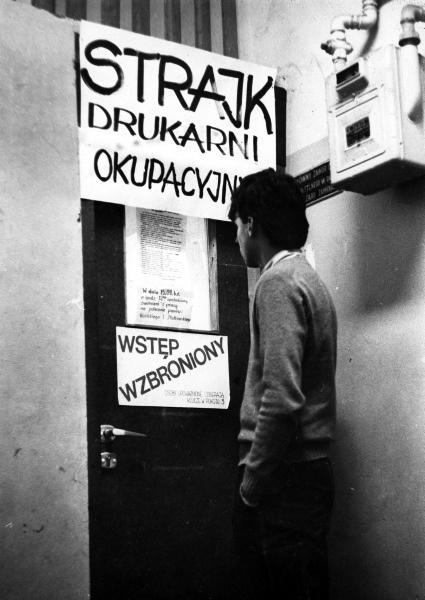 I Zjazd NSZZ Solidarność w Gdańsku, strajk drukarni Biura Informacji Prasowej Solidarności (z powodów płacowych i bhp).