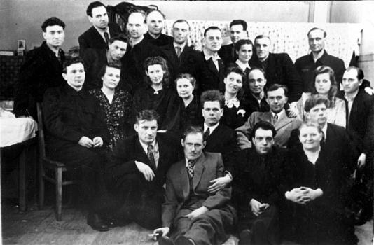 Polacy zwolnieni z sowieckich łagrów przebywający na tzw. wolnej zsyłce w Norylsku (Krasnojarski Kraj, ZSRR)