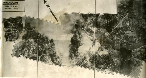 Zdjęcie lotnicze powstańczej Warszawy, 12 sierpnia 1944