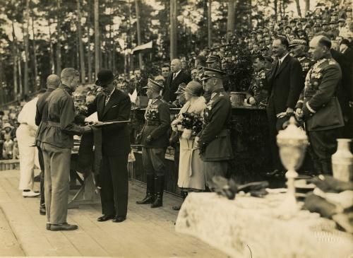 Święto w Spale z udziałem prezydenta Ignacego Mościckiego, w lipcu 1919