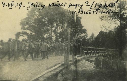 Jeńcy rosyjscy z wyprawy wileńskiej 1. Pułku Szwoleżerów, 4 lipca 1919