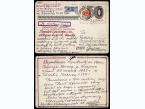 Kartka pocztowa wysłana z Łomży z zawiadomieniem o śmierci w łagrze Konstantego Szymkiewicza.