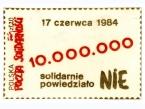 Znaczek z okazji bojkotu rad narodowych, 17 czerwca 1984
