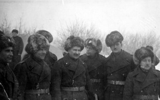 Oficerowie polscy 19 pułku piechoty w punkcie mobilizacyjnym w Tockoje (ZSRR).