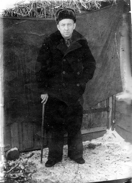 Józef Mirkowski, były więzień łagrów, podczas pobytu na tzw. wolnej zsyłce w Potmie, (Mordowia, ZSRR). 