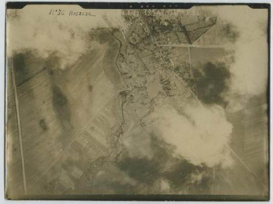 Fotografia lotnicza Hoszczy na Wołyniu, 18 sierpnia 1919