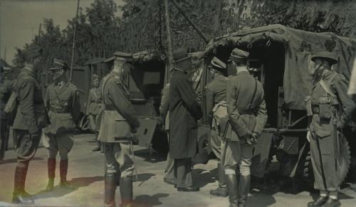 Władysław Raczkiewicz wizytuje 12. Batalion Łączności I Korpusu Polskiego, 24 czerwca 1942