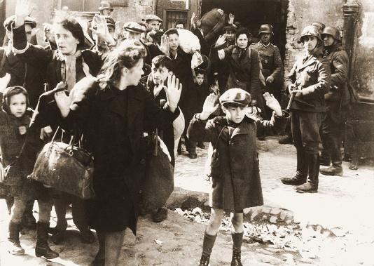 Mieszkańcy getta wydobyci z bunkrów, 19 kwietnia-16 maja 1943